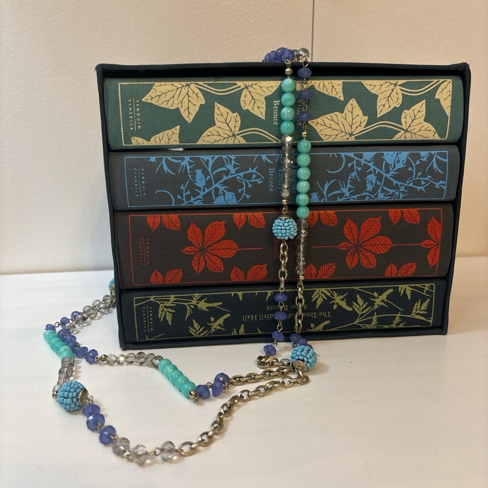 Elegant Beaded Necklace - Blue and Gold-Toned